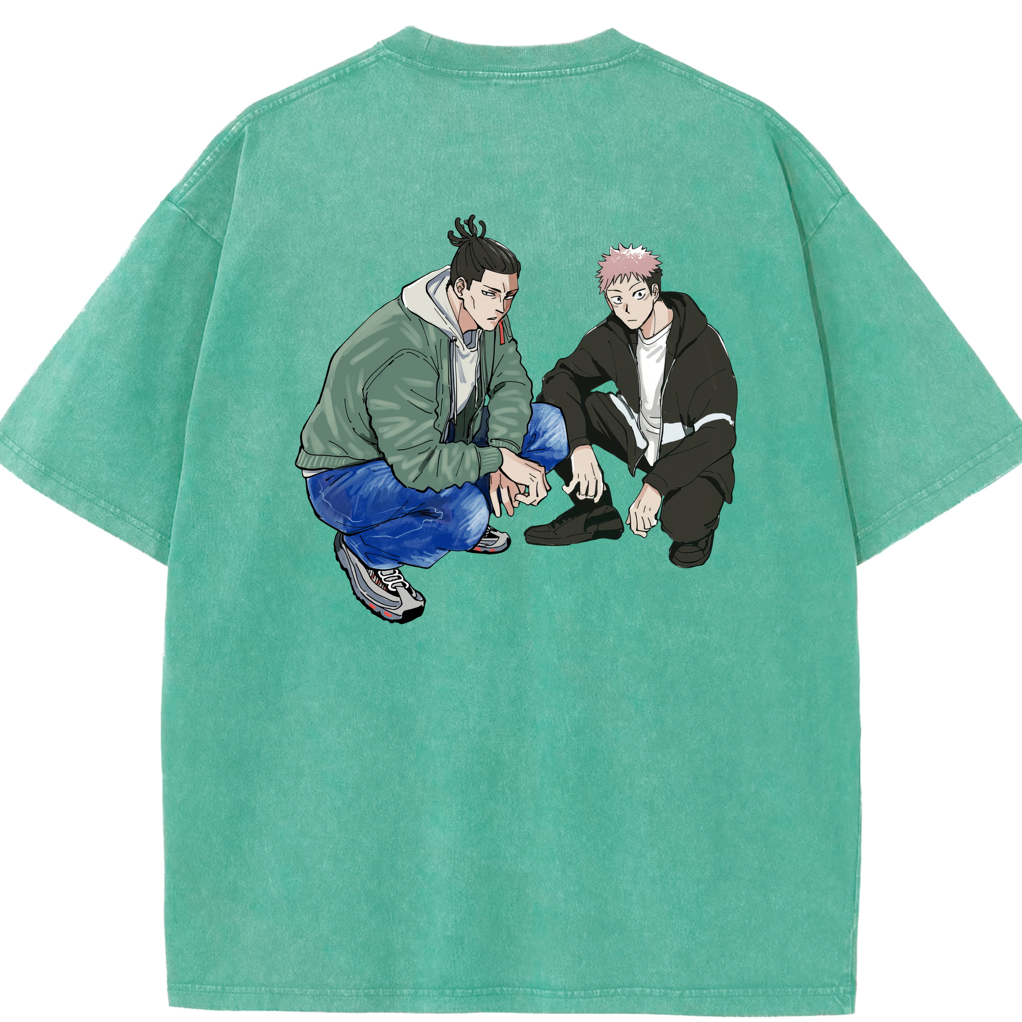 （画像用） 呪術廻戦 Jujutsu Kaisen 綿100% ヴィンテージ風 半袖Tシャツ（背面プリント）